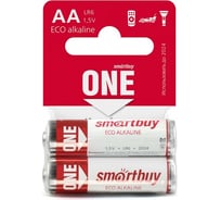 Батарейка Smartbuy алкалиновая one lr6/2sb (60/600) упаковка 2 шт. SOBA-2A02SB-Eco