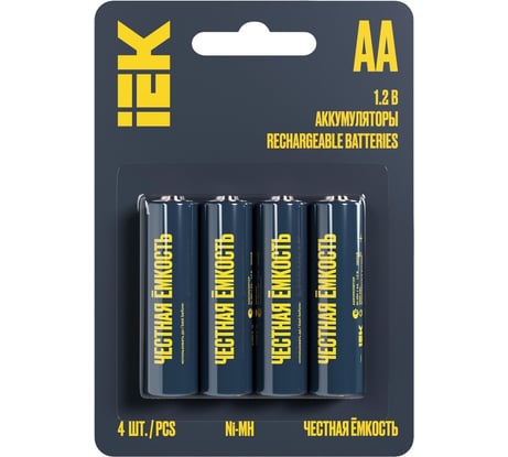 Аккумулятор IEK green ni-mh aa 2700мач (4шт/блистер) AAK-NIMH-06-2700-L04