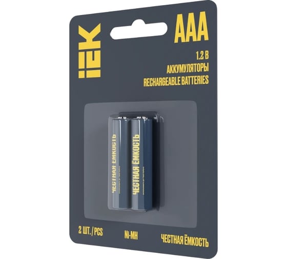 Аккумулятор IEK green ni-mh aaa 1100мач (2шт/блистер) AAK-NIMH-03-1100-L02