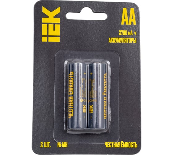 Аккумулятор IEK green ni-mh aa 2700мач (2шт/блистер) AAK-NIMH-06-2700-L02