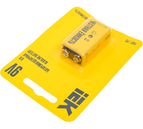 Щелочная батарейка IEK alkaline 6lr61 9v ABT-6LR619V-OP-L01