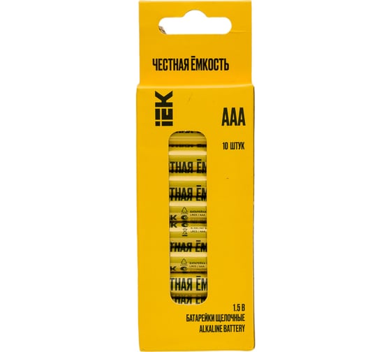 Щелочная батарейка IEK alkaline lr03/aaa (10шт/бокс) ABT-LR03-OP-B10