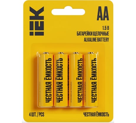 Щелочная батарейка IEK alkaline lr06/aa (4шт/блистер) ABT-LR06-OP-L04