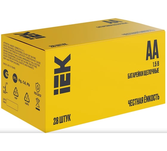Щелочная батарейка IEK alkaline lr06/aa (28шт/бокс) ABT-LR06-OP-B28