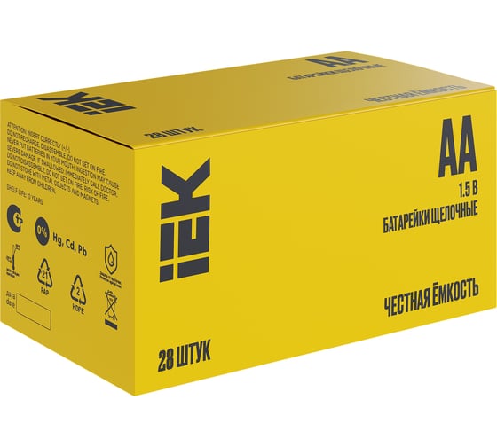 Щелочная батарейка IEK alkaline lr06/aa (28шт/бокс) ABT-LR06-OP-B28