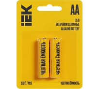 Щелочная батарейка IEK alkaline lr06/aa (2шт/блистер) ABT-LR06-OP-L02 30684344