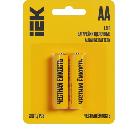 Щелочная батарейка IEK alkaline lr06/aa (2шт/блистер) ABT-LR06-OP-L02 1
