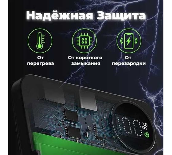 Внешний аккумулятор ZDK 10000 мАч, с магнитной беспроводной быстрой зарядкой Q9MPB1015Grey