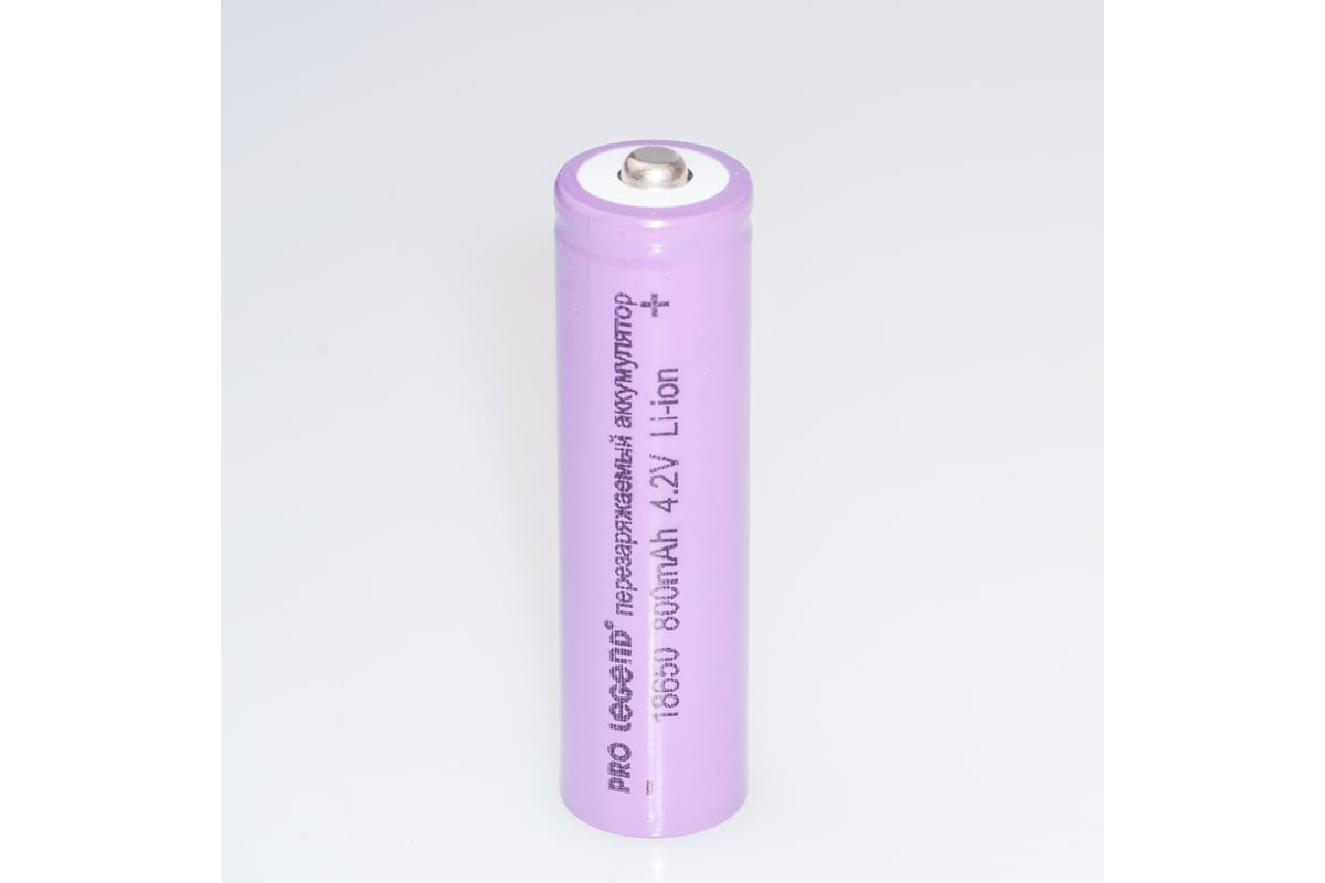 Аккумулятор Pro Legend Li 18650, 800 mAh, 4,2V, без защиты, выпуклый плюс  PL6200 - выгодная цена, отзывы, характеристики, фото - купить в Москве и РФ