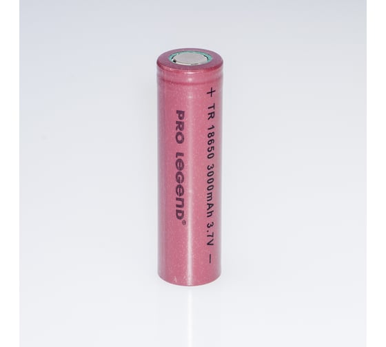 Аккумулятор Pro Legend Li 18650, 3000 mAh, 3,7V, без защиты, плоский плюс PL6210