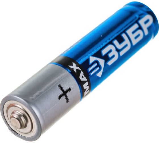Щелочная батарейка Зубр 1.5 В, тип ААА, 4 шт, Turbo-MAX 59203-4C_z01