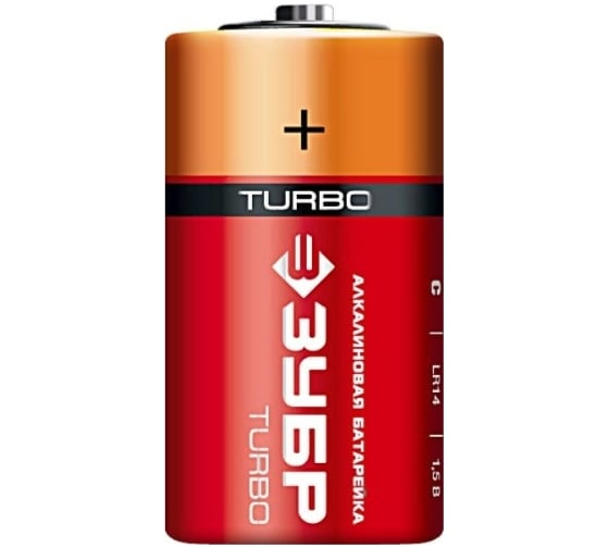 Щелочная батарейка Зубр 1.5 В, тип С, 2 шт, Turbo 59215-2C_z01