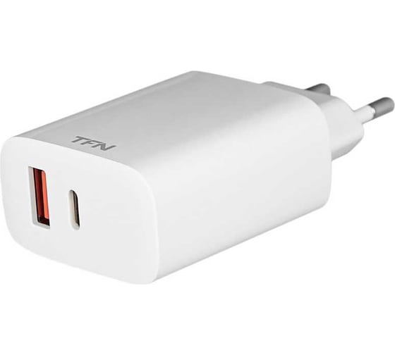 Сетевое зарядное устройство TFN 2 QC+PD 30W б/кабеля white TFN-WC11