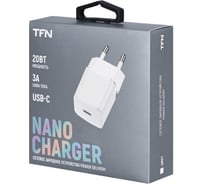 Сетевое зарядное устройство TFN nano TypeC PD 20W б/кабеля white TFN-WCRPD09