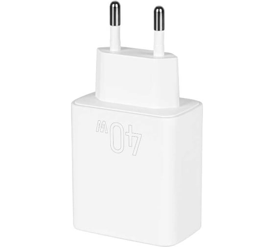 Сетевое зарядное устройство TFN 2xTypeC PD 40W б/кабеля white TFN-WCRPD26