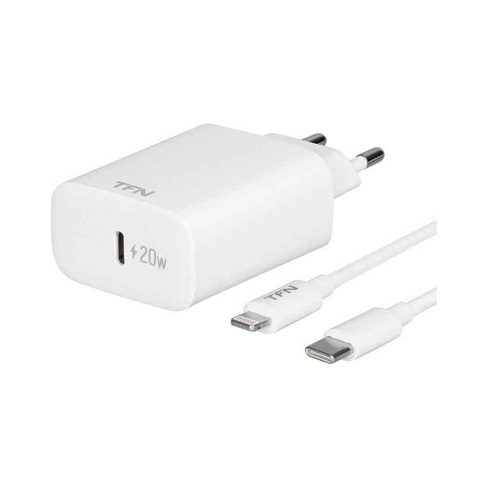 Сетевое зарядное устройство TFN Type-C PD 20W+кабель 8pin white TFN ...