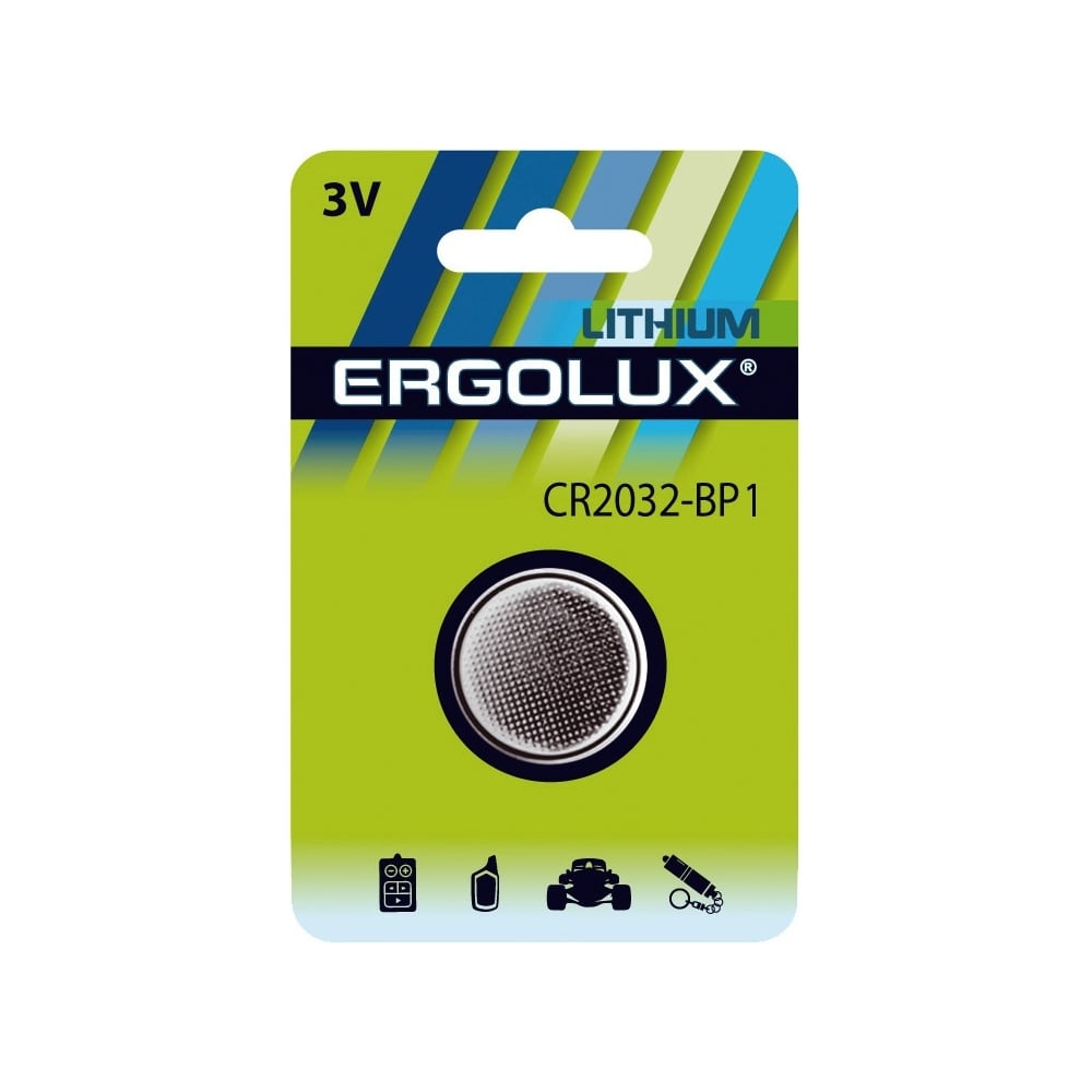 Ergolux CR2032 BL-1 CR2032-BP1, батарейка литиевая, 3V 15076 - выгодная ...