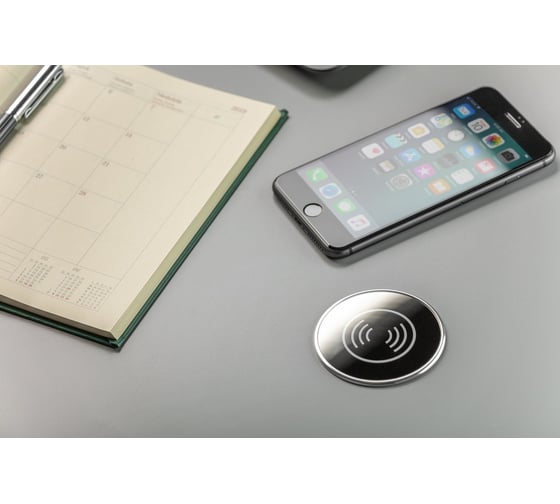 Встраиваемое беспроводное зарядное устройство GTV lux с usb, источником питания и кабелем usb 2м, 2a AE-ZLADLUX-40