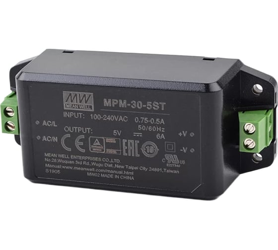 Медицинский источник питания Mean Well MPM-30-5ST AC-DC Т02831967