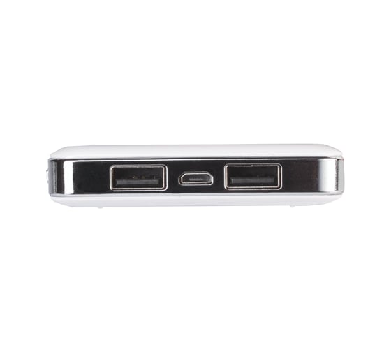 Внешний аккумулятор SONNEN POWERBANK V31, 12000 mAh, литий-полимерный, белый, 262757