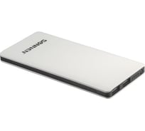 Внешний аккумулятор SONNEN POWERBANK V3802, 6000 mAh, 2 USB, литий-полимерный, бело-черный, 262753