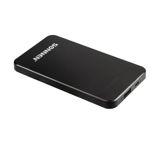 Внешний аккумулятор SONNEN POWERBANK V3801, 4000 mAh, литий-полимерный, черный, 262751