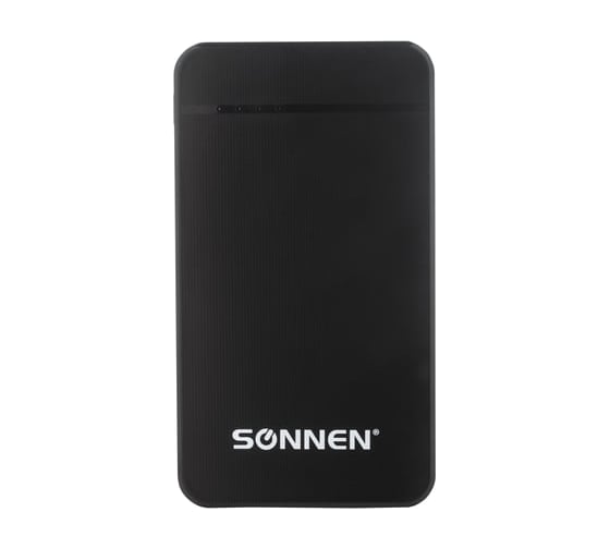 Внешний аккумулятор SONNEN POWERBANK V3801, 4000 mAh, литий-полимерный, черный, 262751