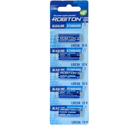 Элемент питания Robiton STANDARD R-23A-0-BL5 23A /0% Hg/ BL5 14081