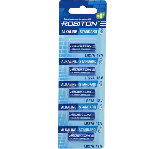 Элемент питания Robiton STANDARD R-27A-0-BL5 27A /0% Hg/ BL5 14082