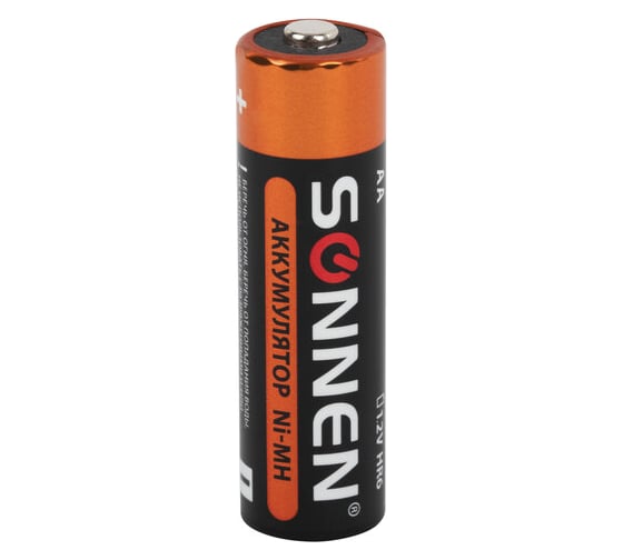 Аккумуляторные батарейки SONNEN комплект 4 шт., AA (hr6), 2100 mah, ni-mh, в блистере, 455606