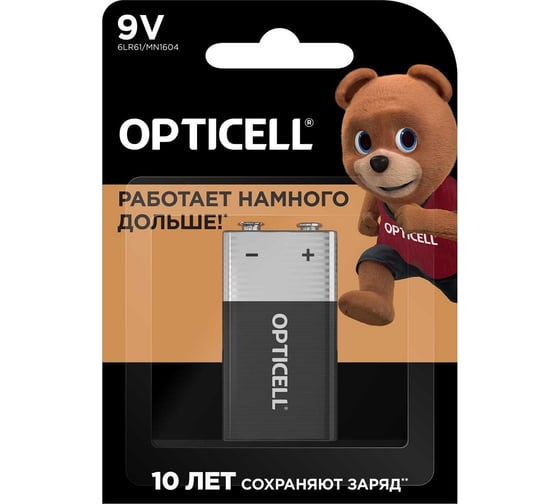 Батарейки OPTICELL 9V 1шт 5051003 1