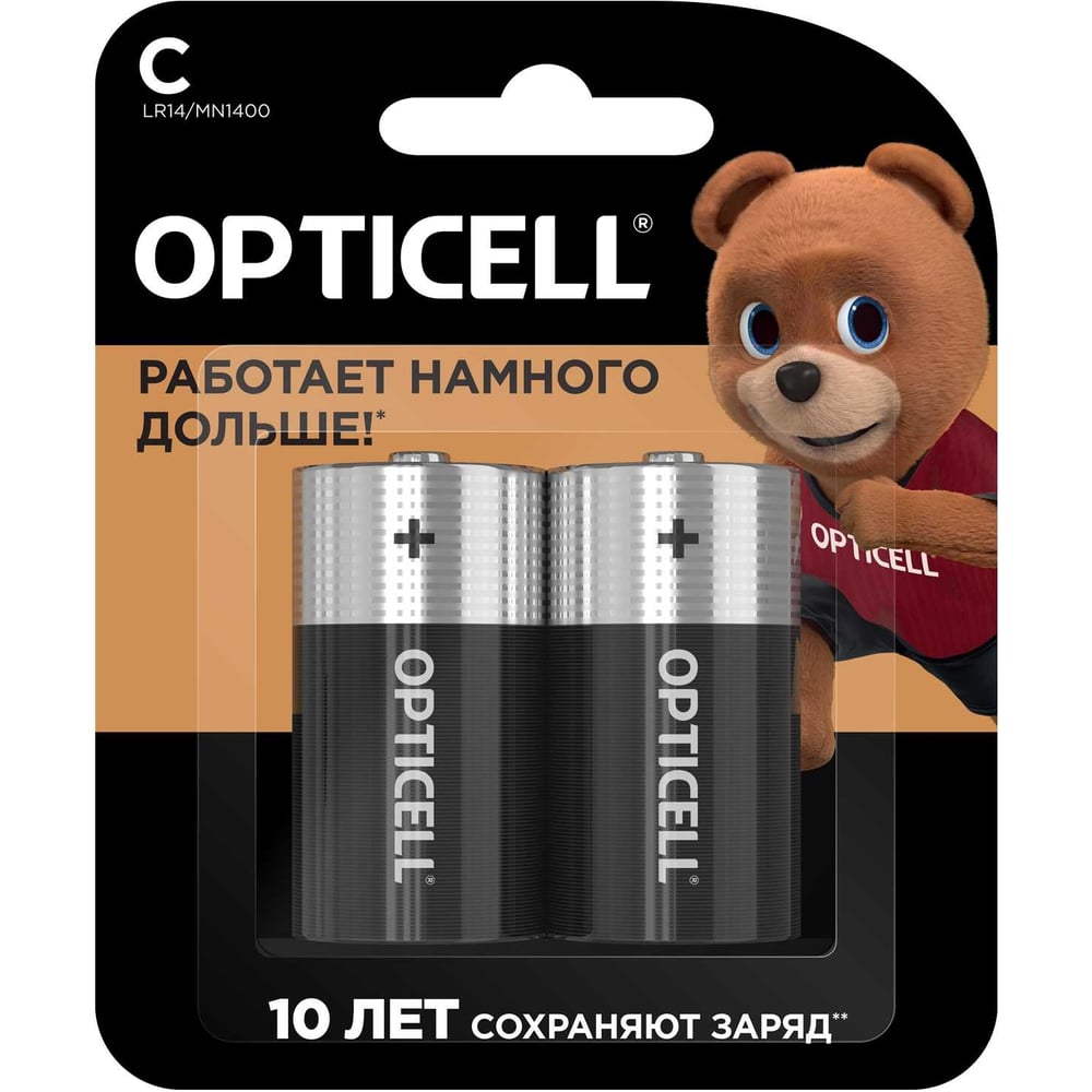 Батарейки OPTICELL С 2шт 5051004 - выгодная цена, отзывы, характеристики,  фото - купить в Москве и РФ