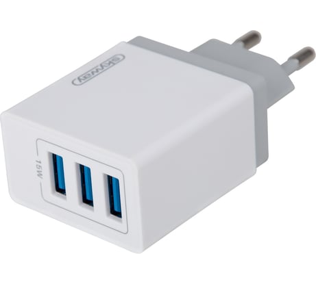 Сетевое зарядное устройство SKYWAY 220v 15w usbx3 (3a) белый S04602005