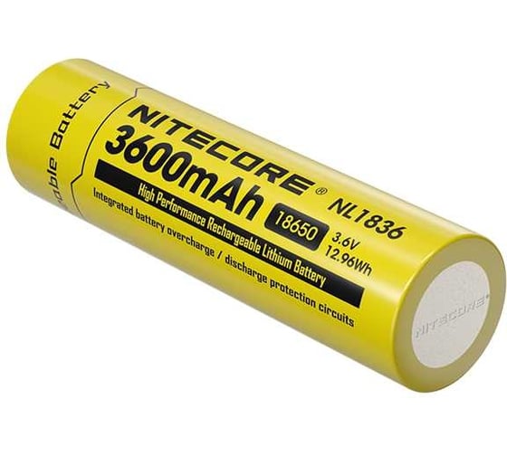 Аккумулятор Nitecore nl1836 18650 3.6v 3600ma (12.96wh)  с защитой 0349