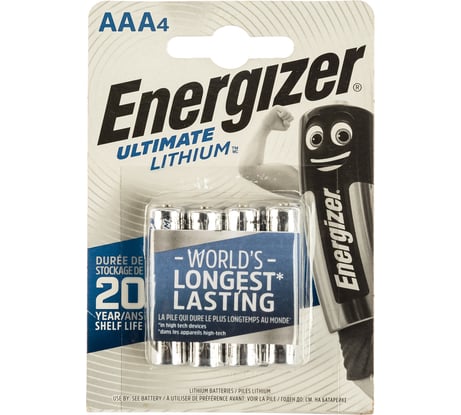 Батарейка Energizer Ultimate Lithium E92/AAA 4 шт/бл 639171