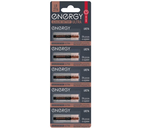 Алкалиновая батарейка ENERGY ultra lr27a5b 105703