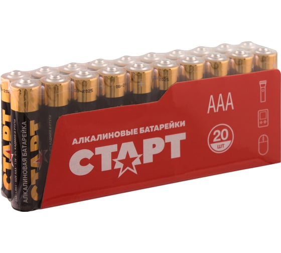 Алкалиновые батарейки СТАРТ LR03 ААA - 20 шт. LR03-B20 40/720 LR03-B20 40/720 16036158