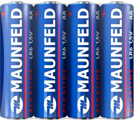 Батарейки MAUNFELD alkaline aa (lr6), спайка 4 шт MBLR6-SR40