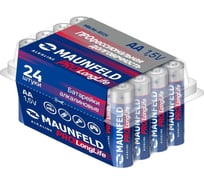 Батарейки MAUNFELD pro long life alkaline aa (lr6), бокс 24 шт MBLR6-BX24
