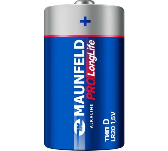 Батарейки MAUNFELD pro long life alkaline d(lr20), блистер 2 шт MBLR20-BL2
