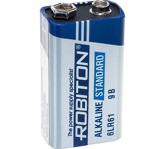 Элемент питания Robiton STANDARD 6LR61 9V BULK10, в упаковке 10 шт 13986
