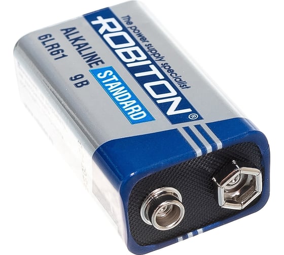 Элемент питания Robiton STANDARD 6LR61 9V BULK10, в упаковке 10 шт 13986