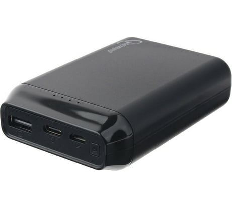 Портативный аккумулятор Gembird 10000мА/ч, USB, type-c, 2.1A, черный GPB-101