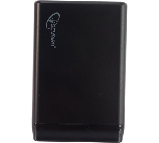 Портативный аккумулятор Gembird 5000мА/ч,USB, type-c, 2.1A, черный GPB-100