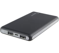 Портативный аккумулятор Gembird 10000мА/ч, USB1: 2,1A, USB2: 2.1A, черный 2.4A Max GPB-102
