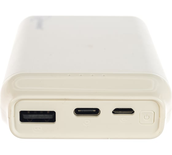 Портативный аккумулятор Gembird 10000мА/ч, USB, type-c, 2.1A, белый GPB-101C
