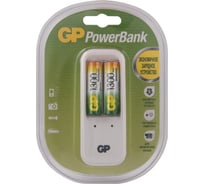 Стандартная зарядка GP PB410 АА и ААА аккумуляторов и 2 аккумулятора 130AAHC AA PB410GS130-2CR2