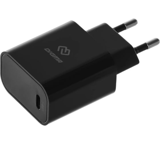 Сетевое зарядное устройство DIGMA DGW3C 30w, 3A (PD), USB-C, универсальное, черный, (DGW3C0F010BK) 1655945