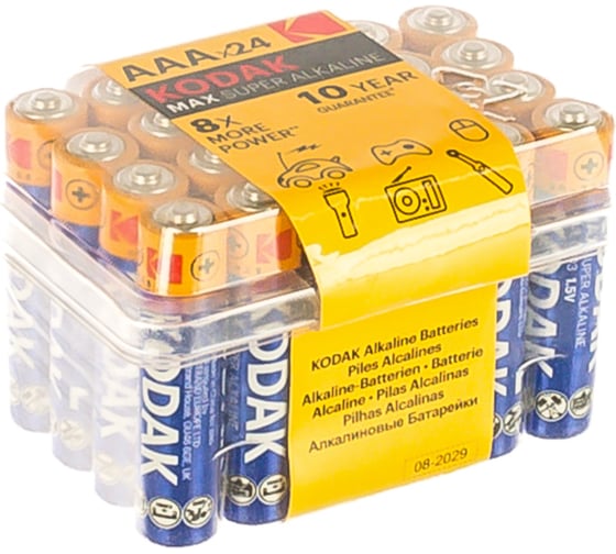 Щелочная батарейка Kodak MAX LR0324 plastic box 24 3A PVC Б0014326 1
