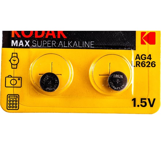 Батарейки KODAK AG4 377 LR626, LR66 KAG4-10 MAX Button Cell, Б0044709